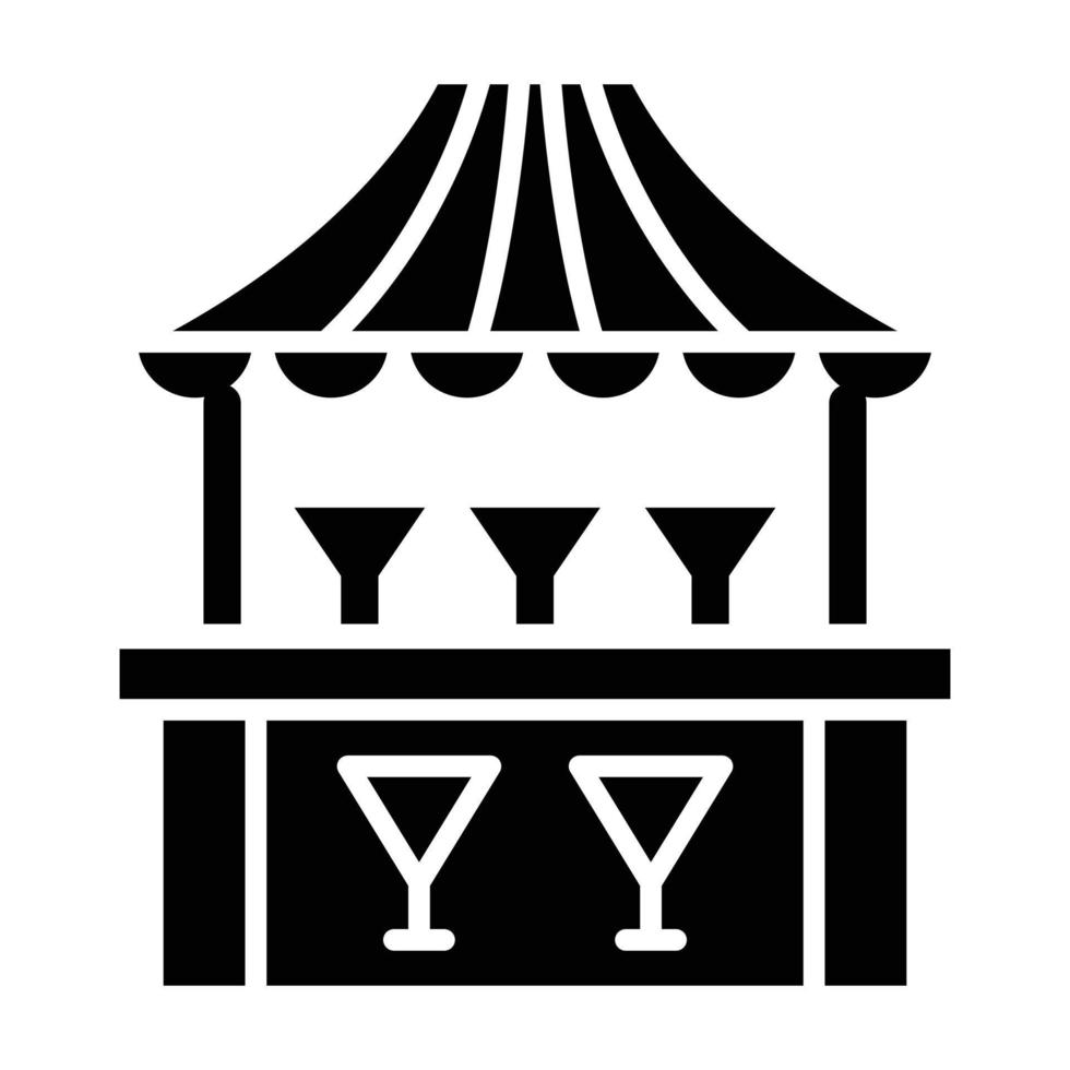 Beverage Stall Icon Style vector