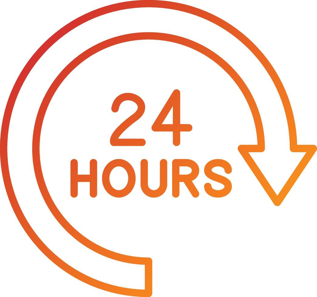 24 Hours Icon Style vector