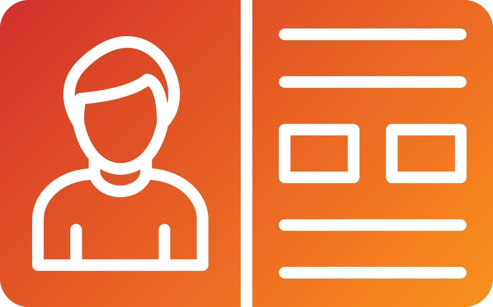 Identification Card Icon Style vector