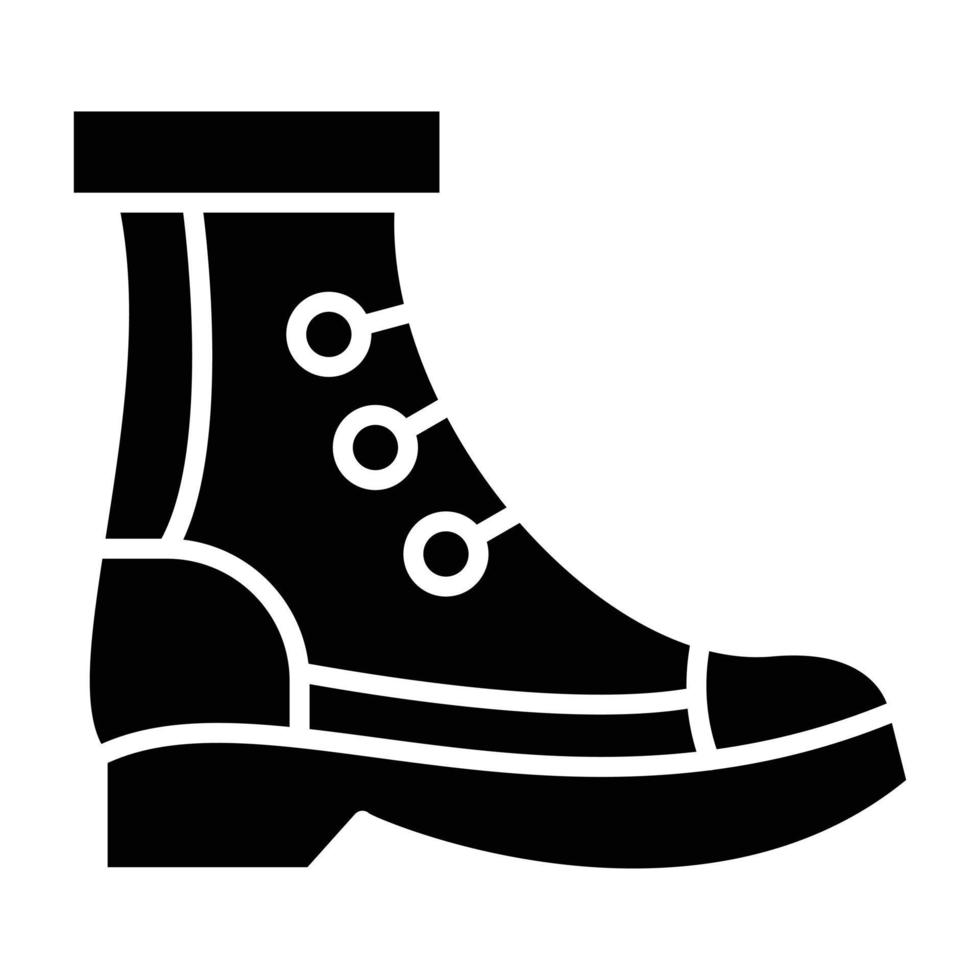 estilo de icono de botas vector