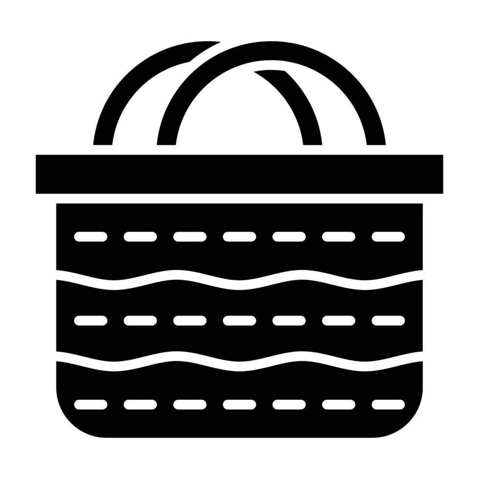 Picnic Basket Icon Style vector