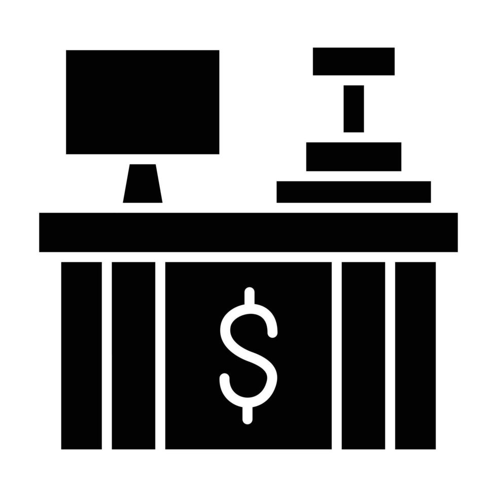 Cash Counter Icon Style vector