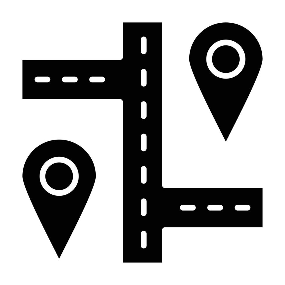Street Location Icon Style vector
