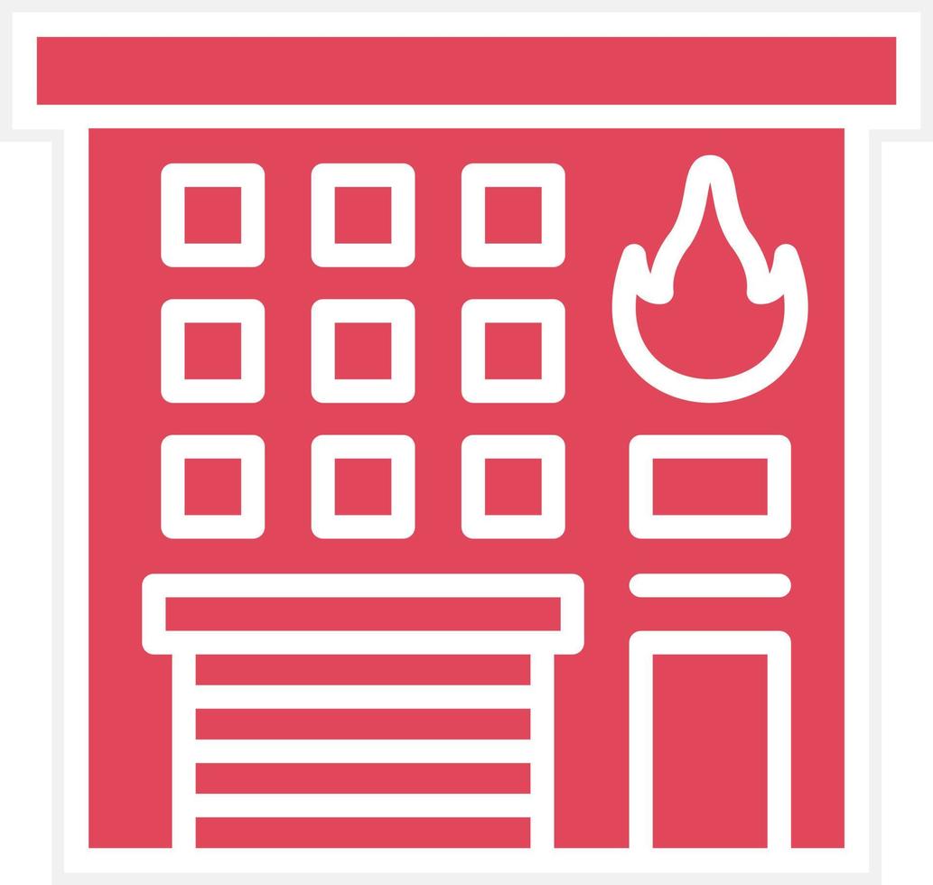 Fire Station Icon Style vector