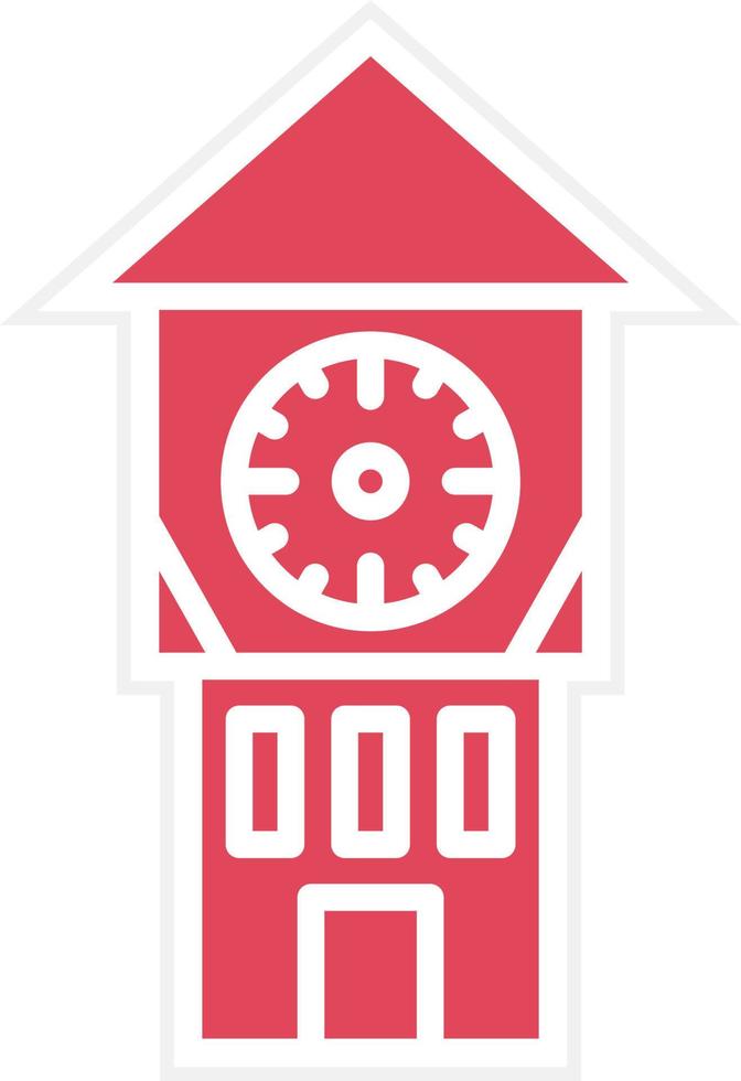 Clock Tower Icon Style vector