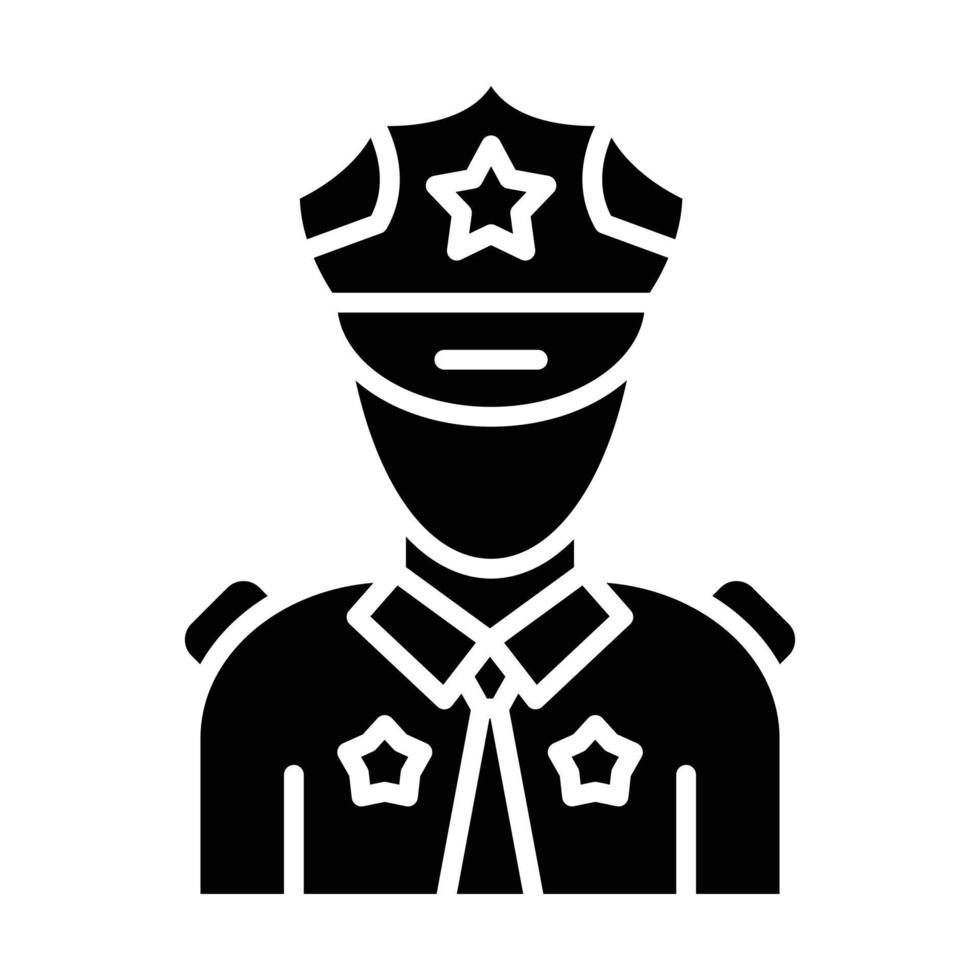 estilo de icono de guardia de seguridad vector