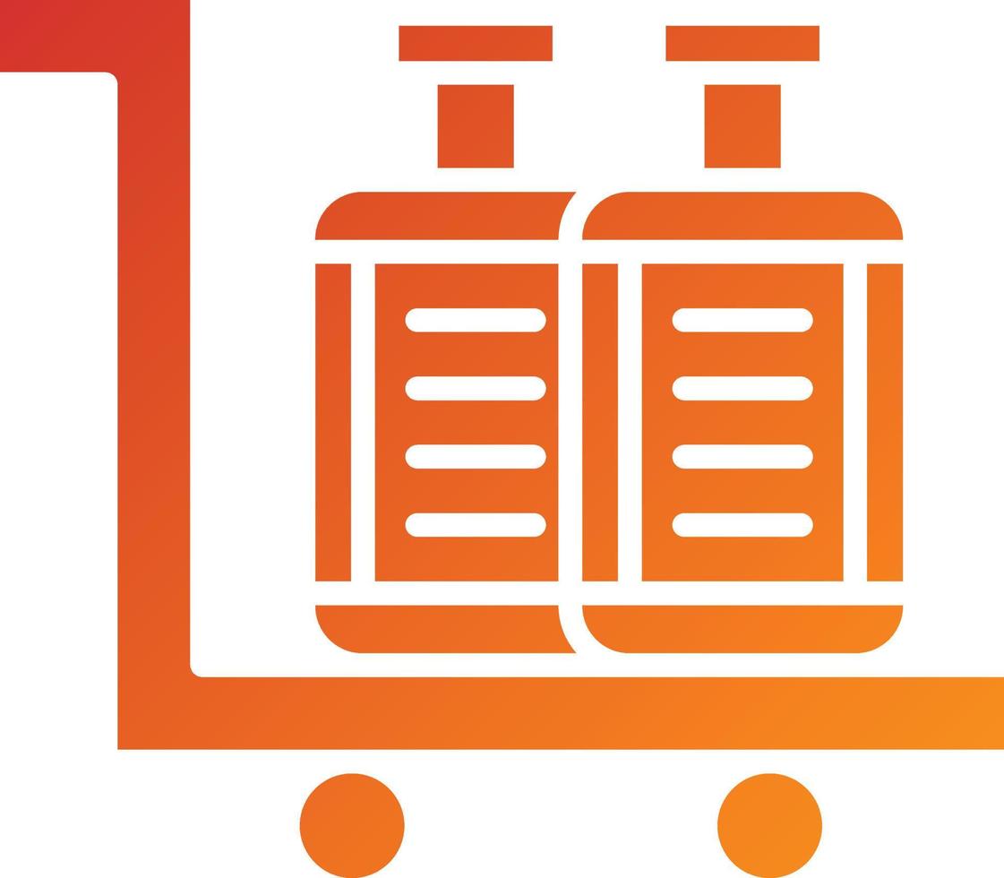 Airport Cart Icon Style vector