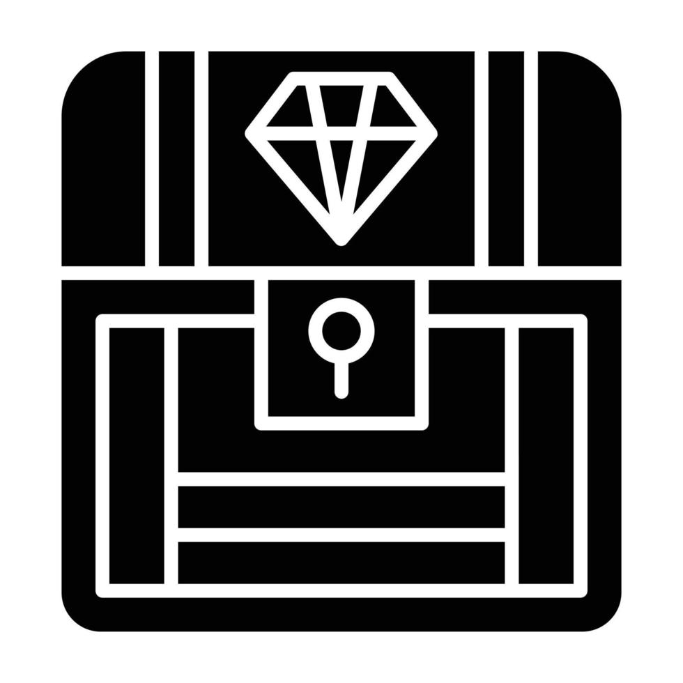 Treasure Chest Icon Style vector