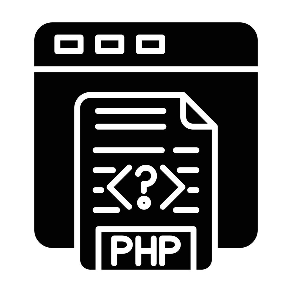 estilo de icono de codificación php vector