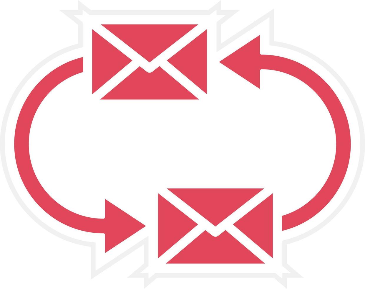 Exchange Mails Icon Style vector