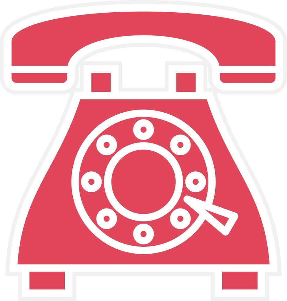 Landline Icon Style vector