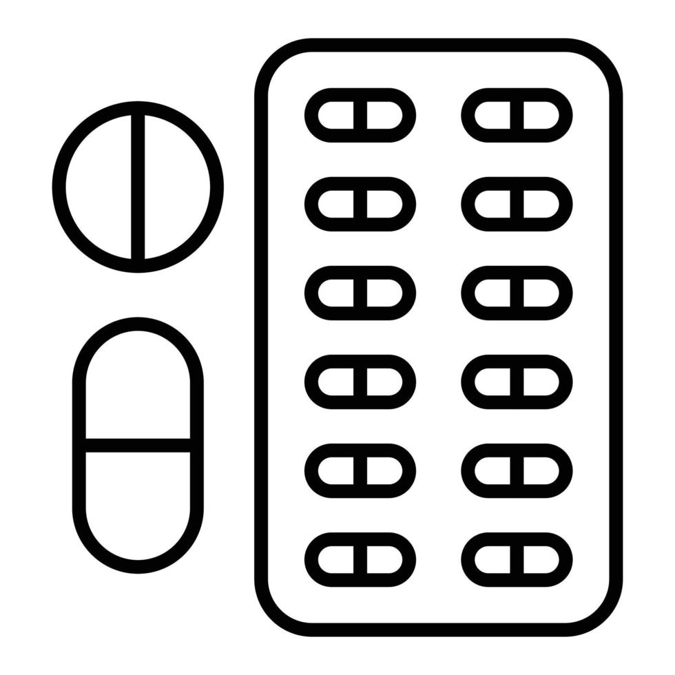 estilo de icono de pastillas vector