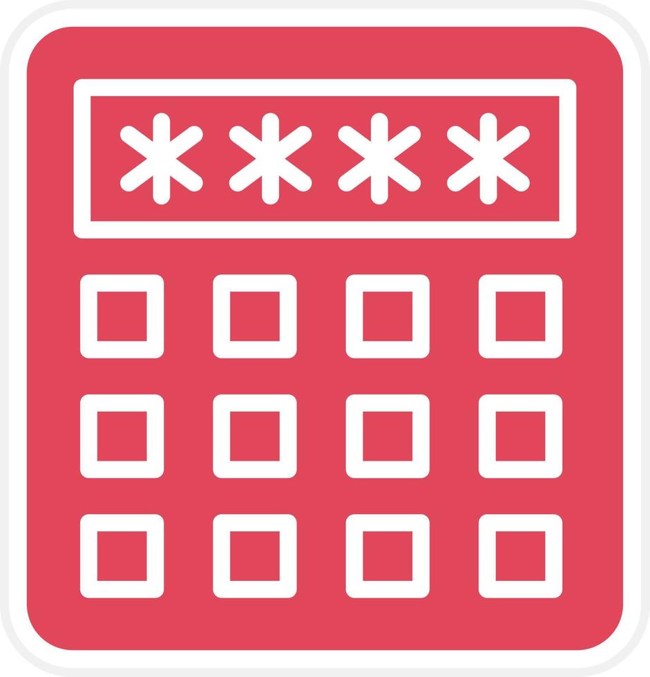Pin Code Icon Style vector