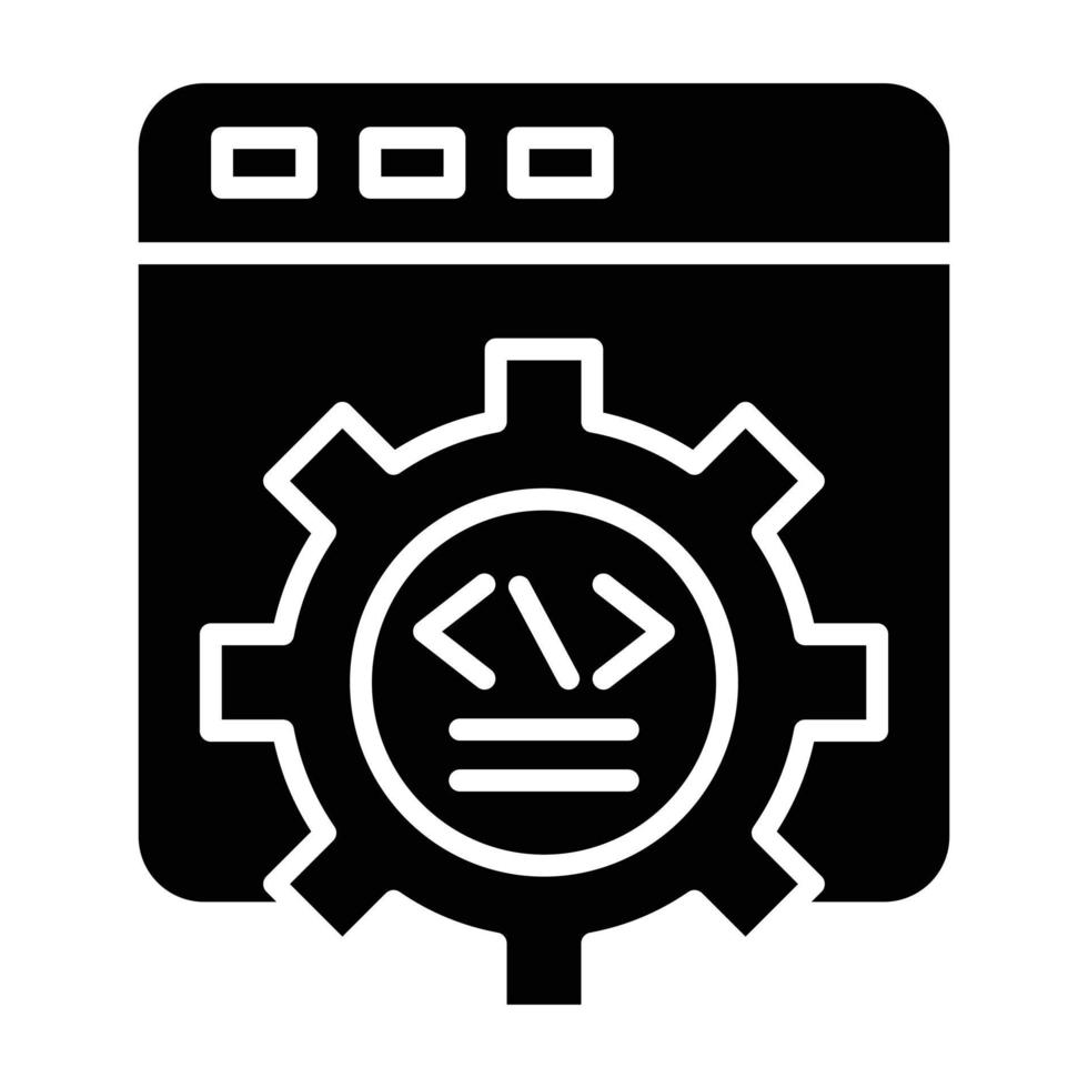 Web Development Icon Style vector