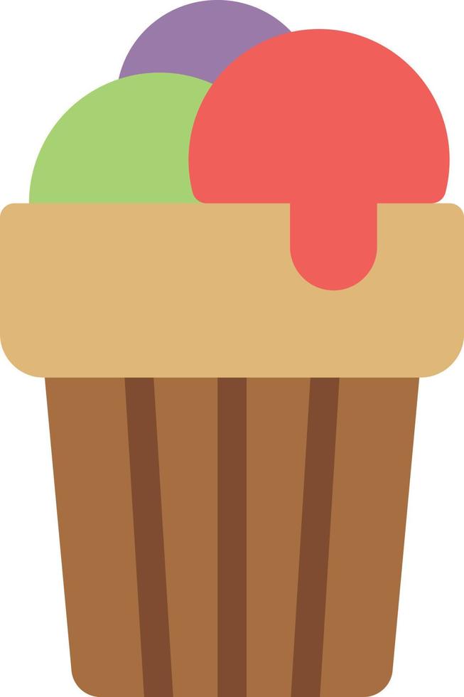 ilustración de vector de helado en un fondo. símbolos de calidad premium. iconos vectoriales para concepto y diseño gráfico.