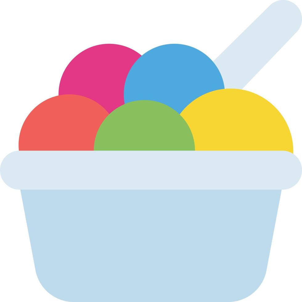 ilustración de vector de cucharada de helado en un fondo. símbolos de calidad premium. iconos vectoriales para concepto y diseño gráfico.