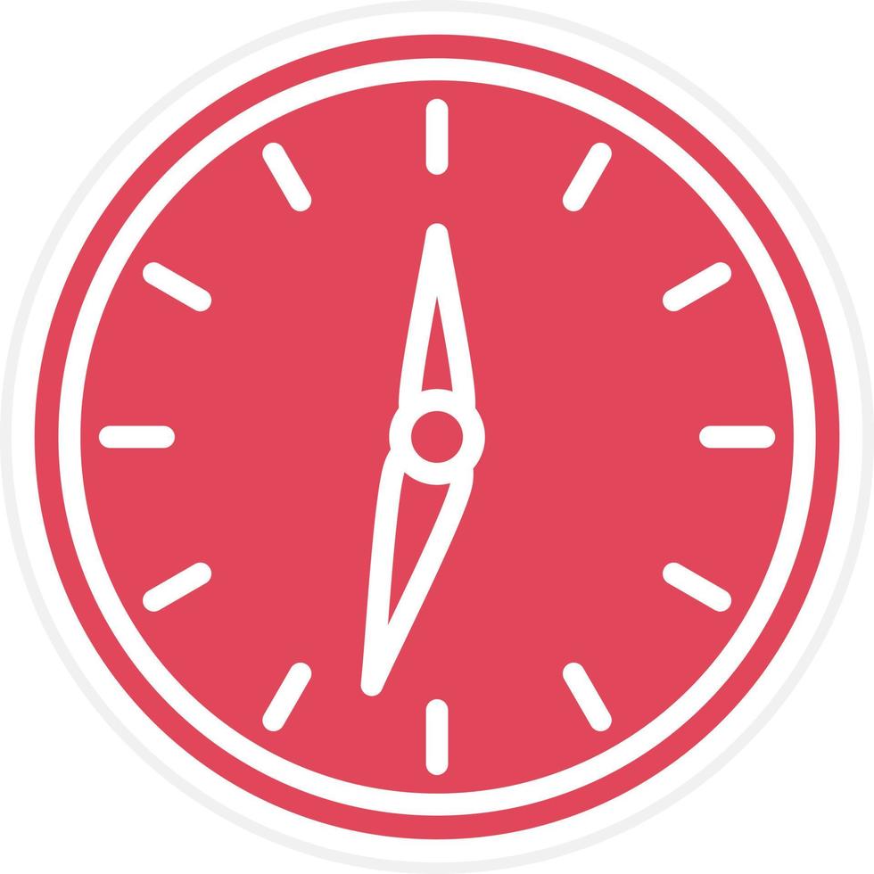 New Year Clock Icon Style vector