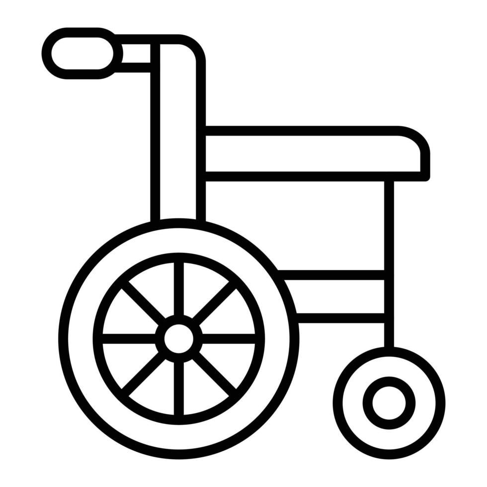 estilo de icono de silla de ruedas vector