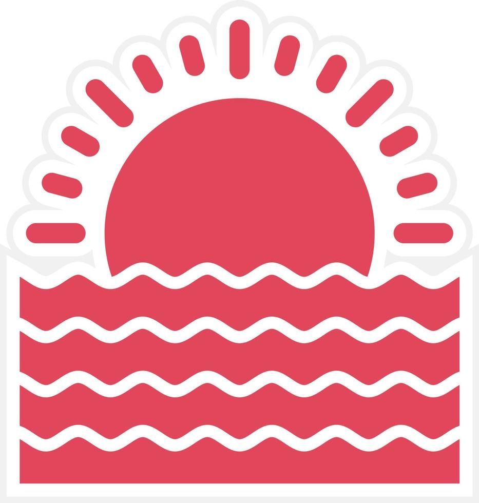 Sunset Icon Style vector