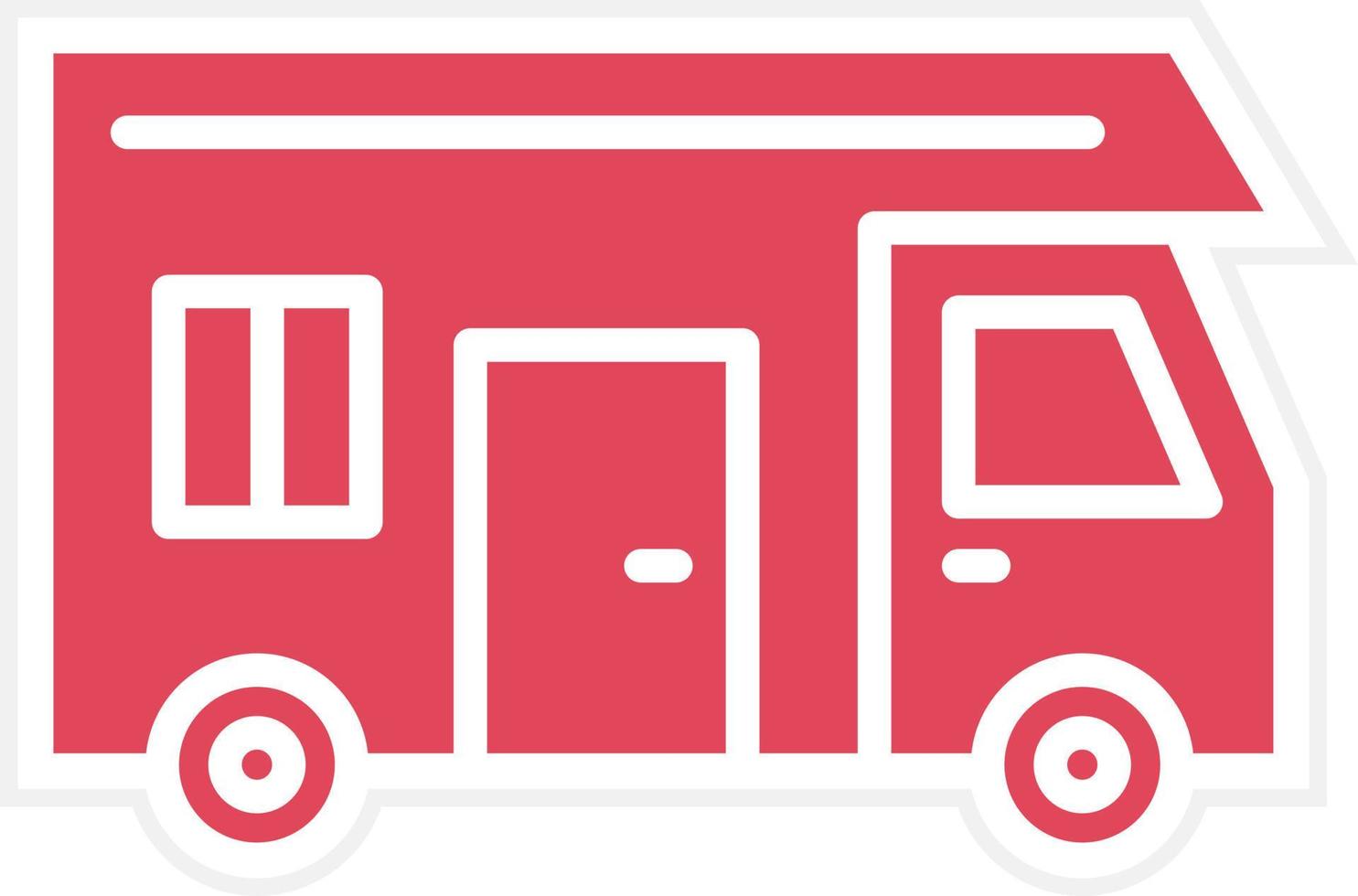 Camper Van Icon Style vector