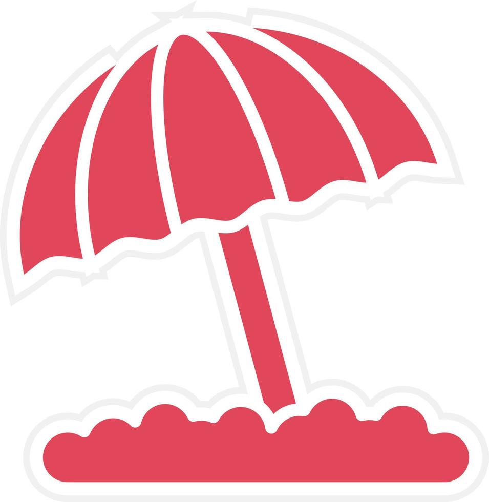 Beach Umbrella Icon Style vector