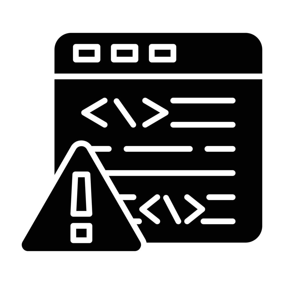 Code Error Icon Style vector