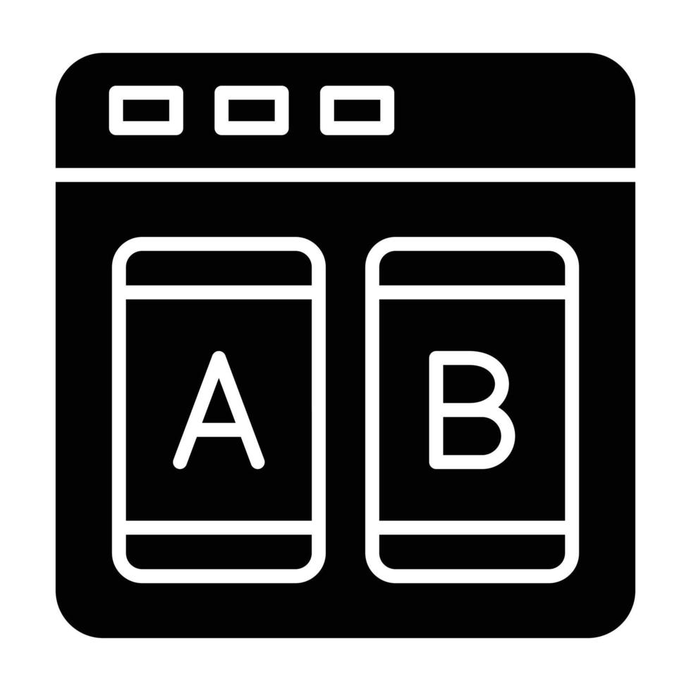 AB Testing Icon Style vector