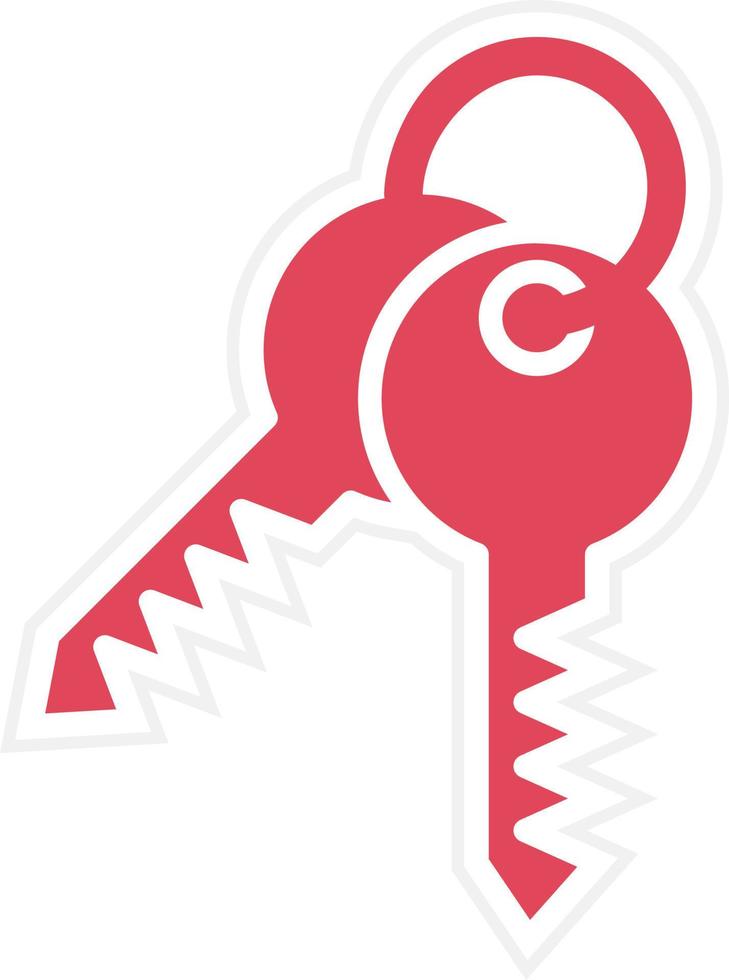 Room Key Icon Style vector