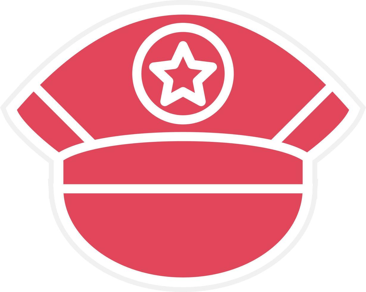 estilo de icono de gorra de policía vector