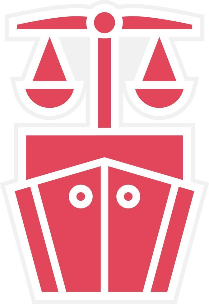 estilo de icono de derecho marítimo vector