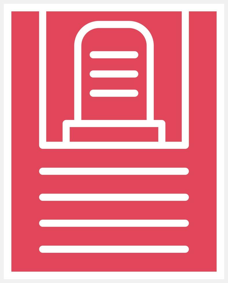 Death Certificate Icon Style vector