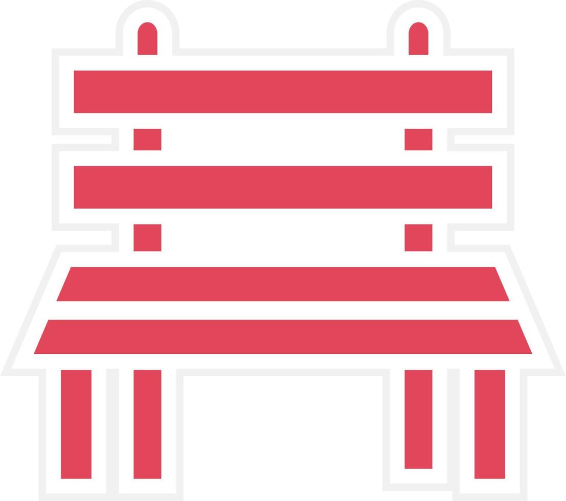 Bench Icon Style vector