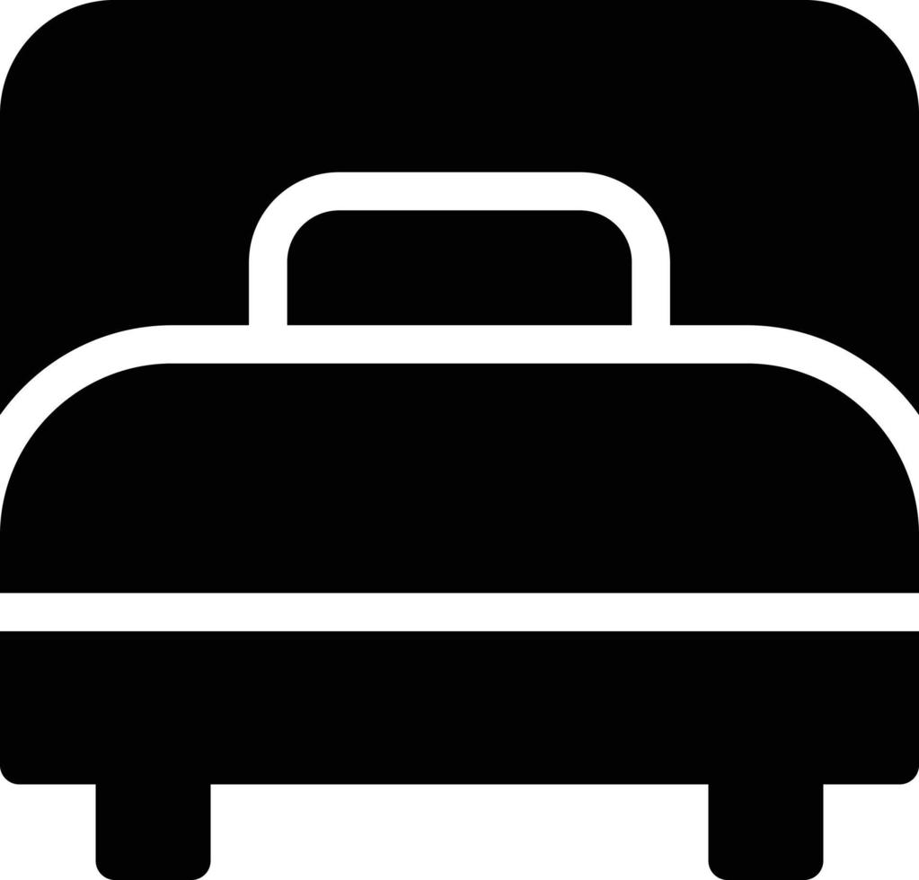 ilustración de vector de cama en un fondo. símbolos de calidad premium. iconos vectoriales para concepto y diseño gráfico.