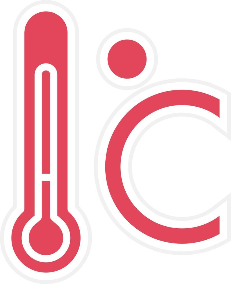 estilo de icono celsius vector