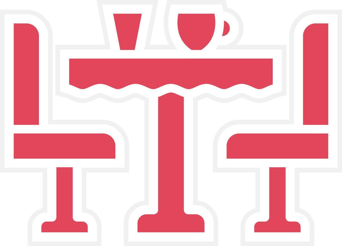 Dining Table Icon Style vector
