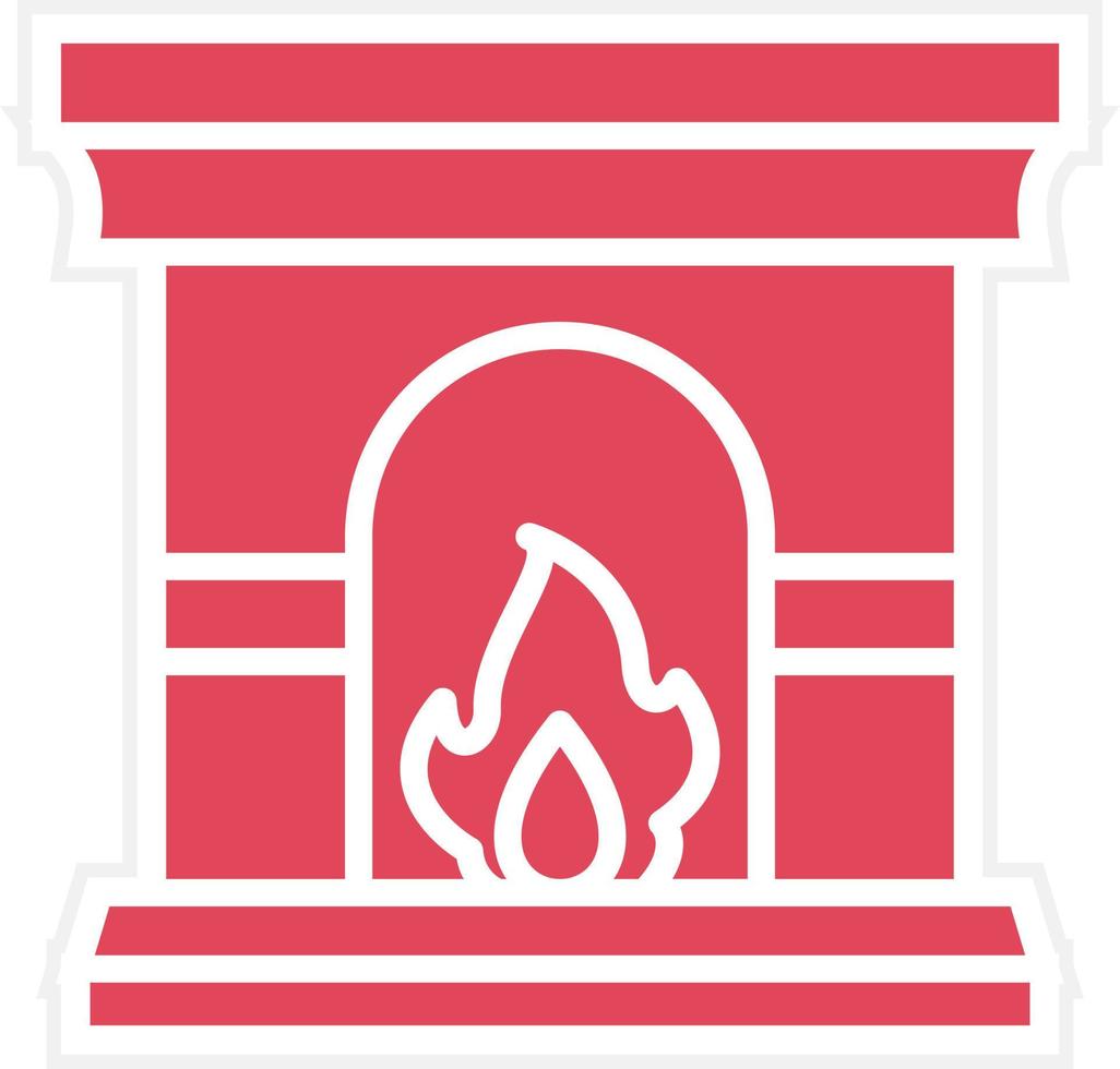 Fireplace Icon Style vector