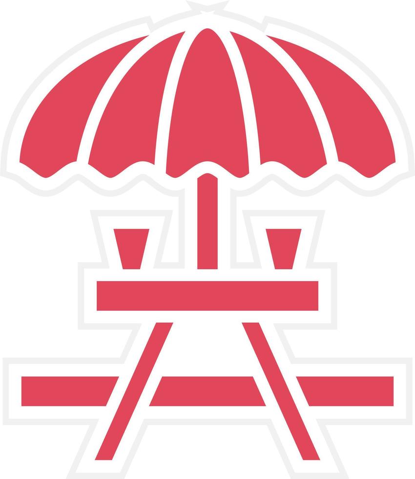 Picnic Table Icon Style vector