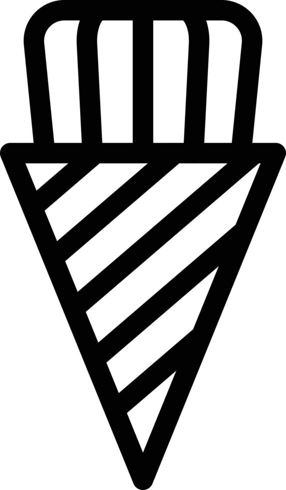 ilustración vectorial de cono de helado en un fondo. símbolos de calidad premium. iconos vectoriales para concepto y diseño gráfico. vector