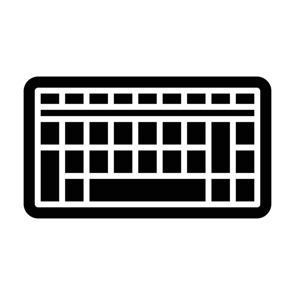 estilo de icono de teclado vector