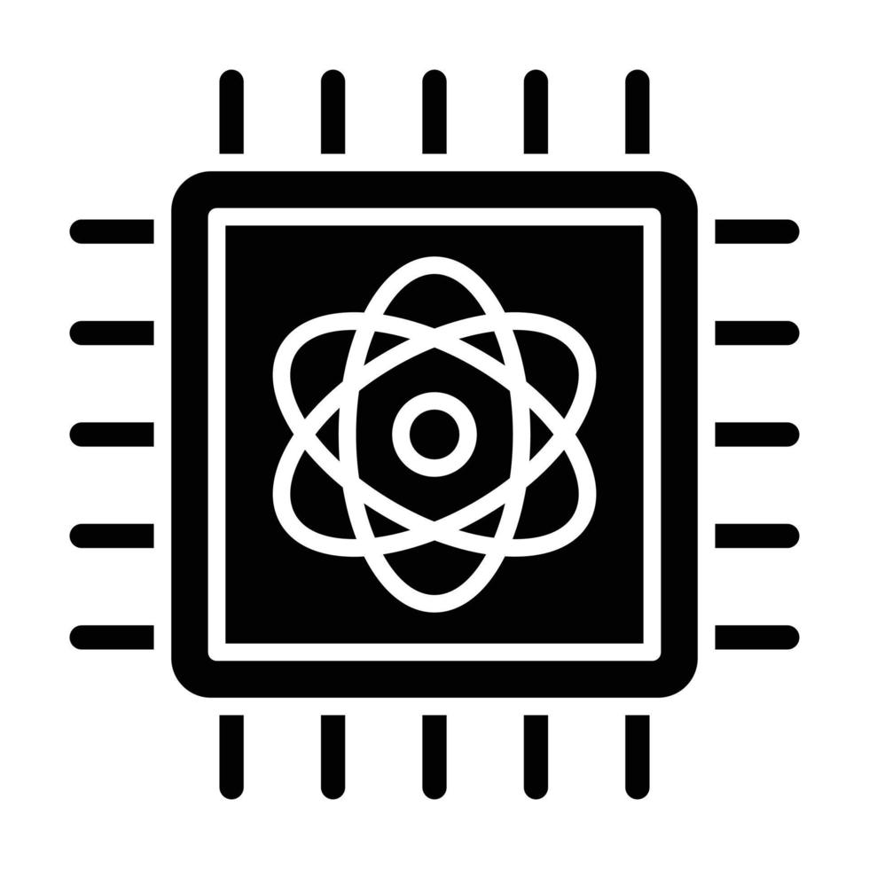 Quantum Computing Icon Style vector