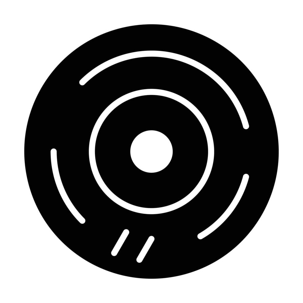 estilo de icono de CD vector