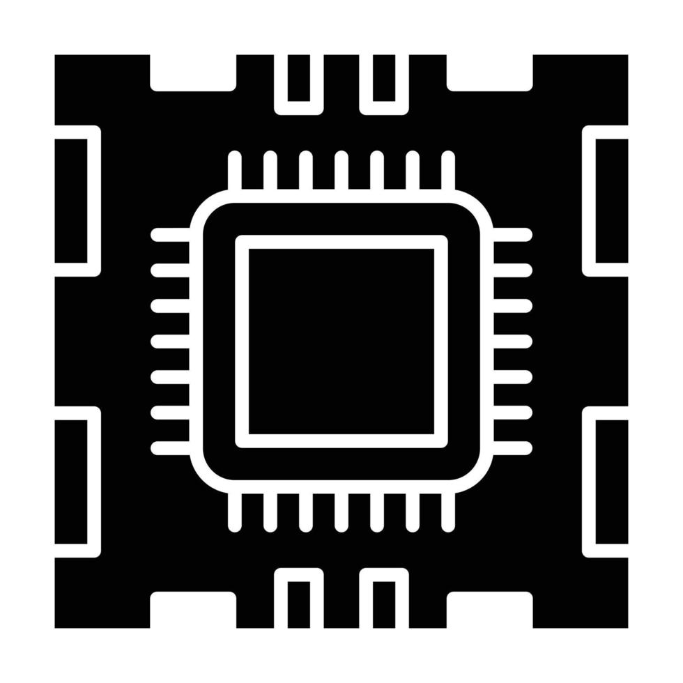 Microprocessor Icon Style vector