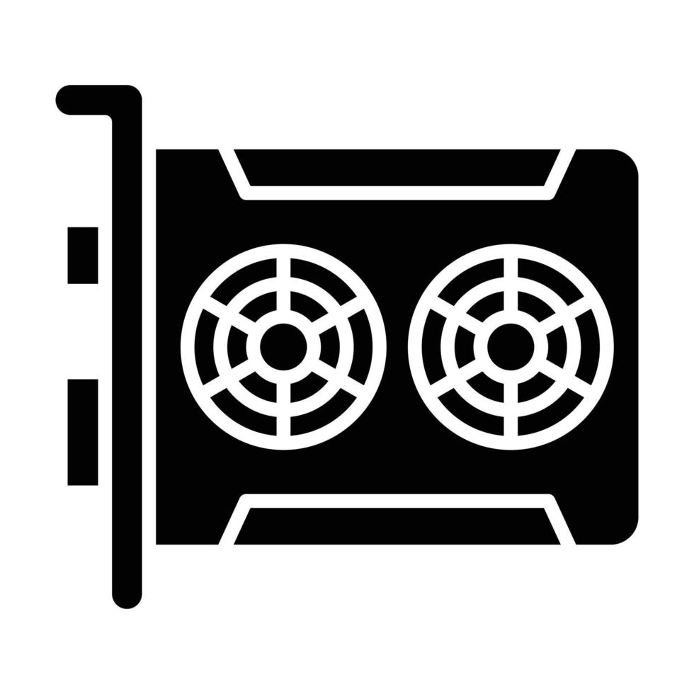 Graphics Card Icon Style vector