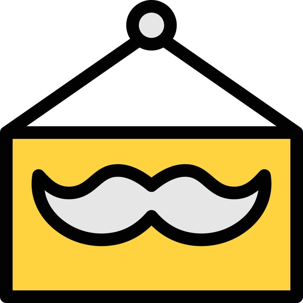 mustache board vector illustration on a background.Premium quality symbols. vector icons for concept and graphic design.