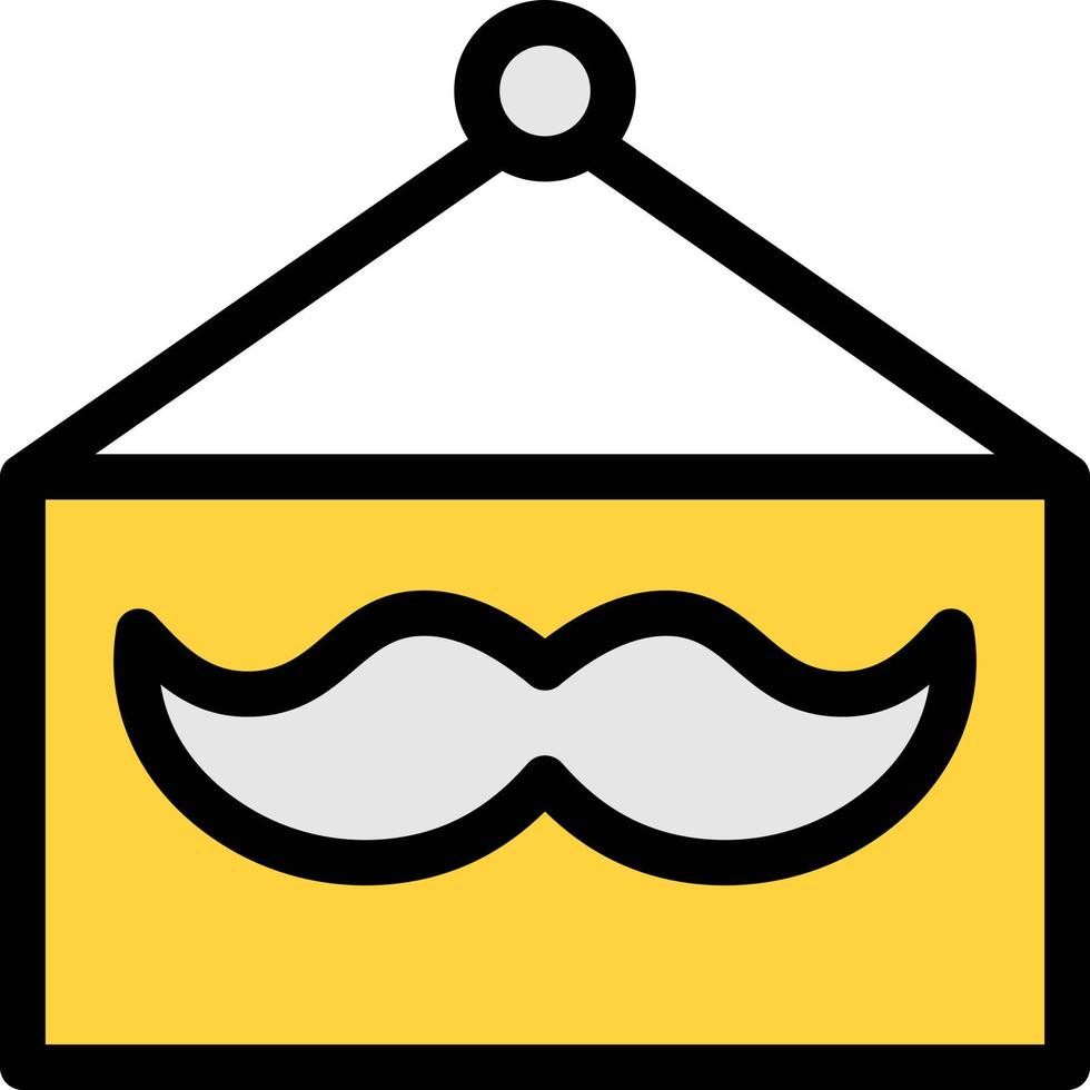 mustache board vector illustration on a background.Premium quality symbols. vector icons for concept and graphic design.