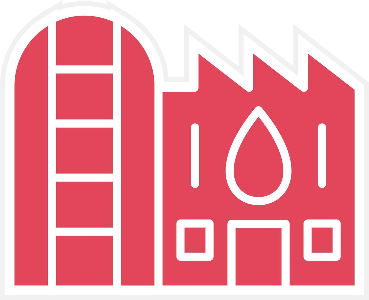 Water Factory Icon Style vector