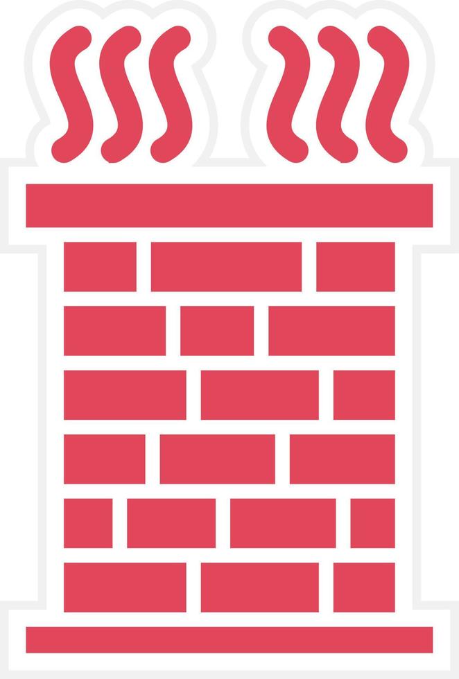 estilo de icono de chimenea vector