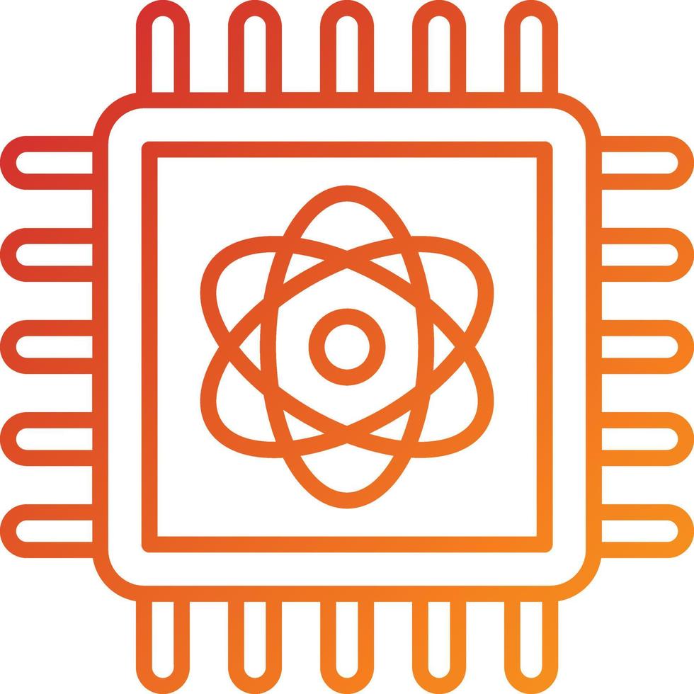 Quantum Computing Icon Style vector