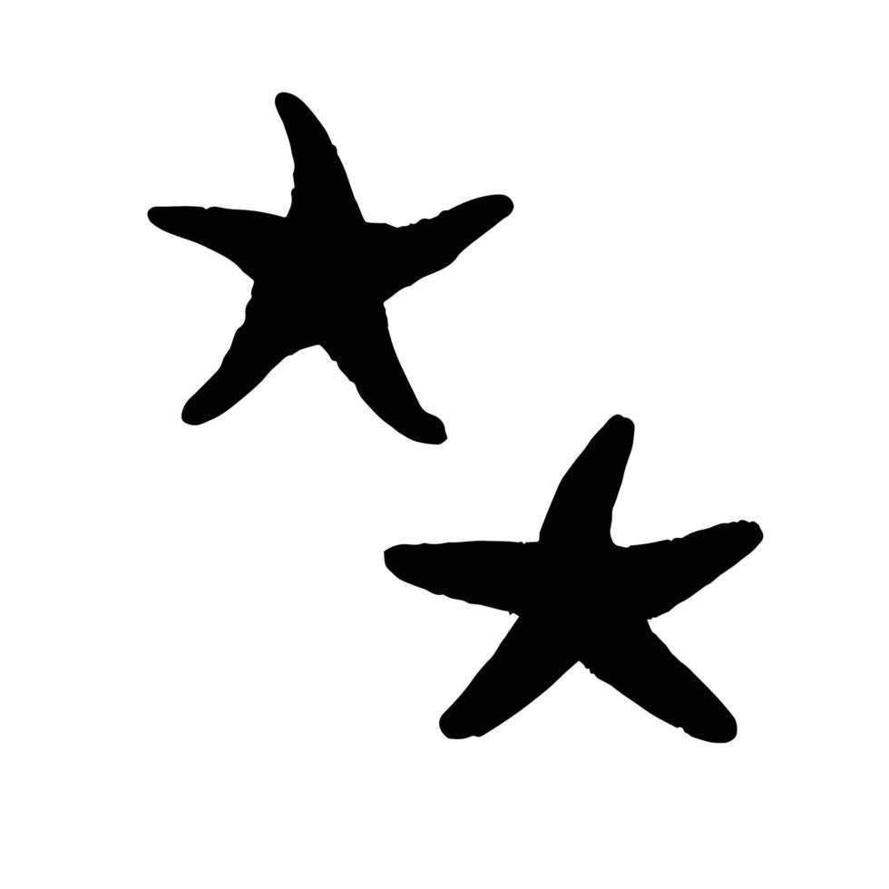 Starfish Silhouette Art vector