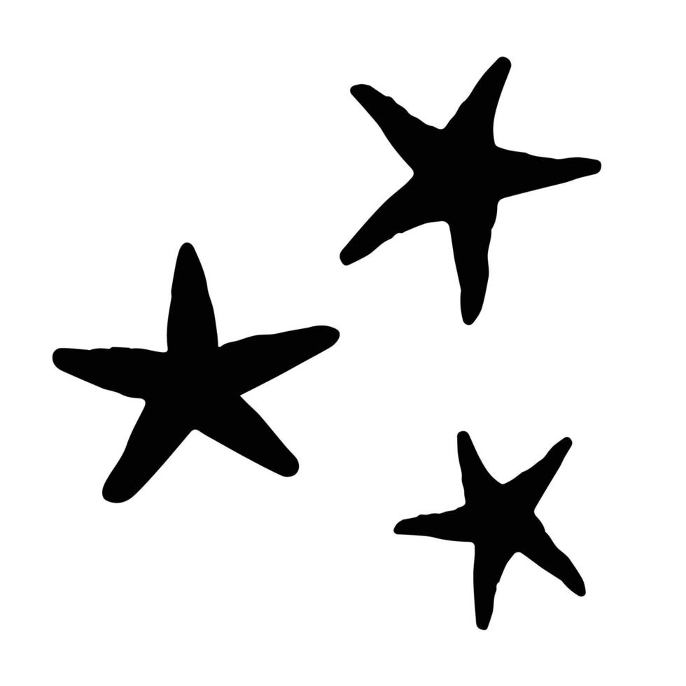 Starfish Silhouette Art vector